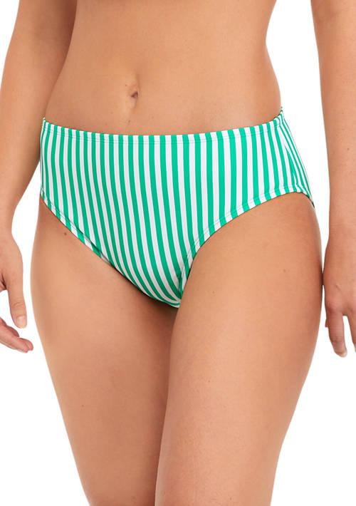 Crown & Ivy™ Ivy Seersucker High Waist Swim Bottoms