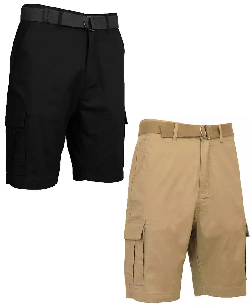 Galaxy By Harvic Men's 2-Pack Stretch Ripstop Cargo Shorts Pants
