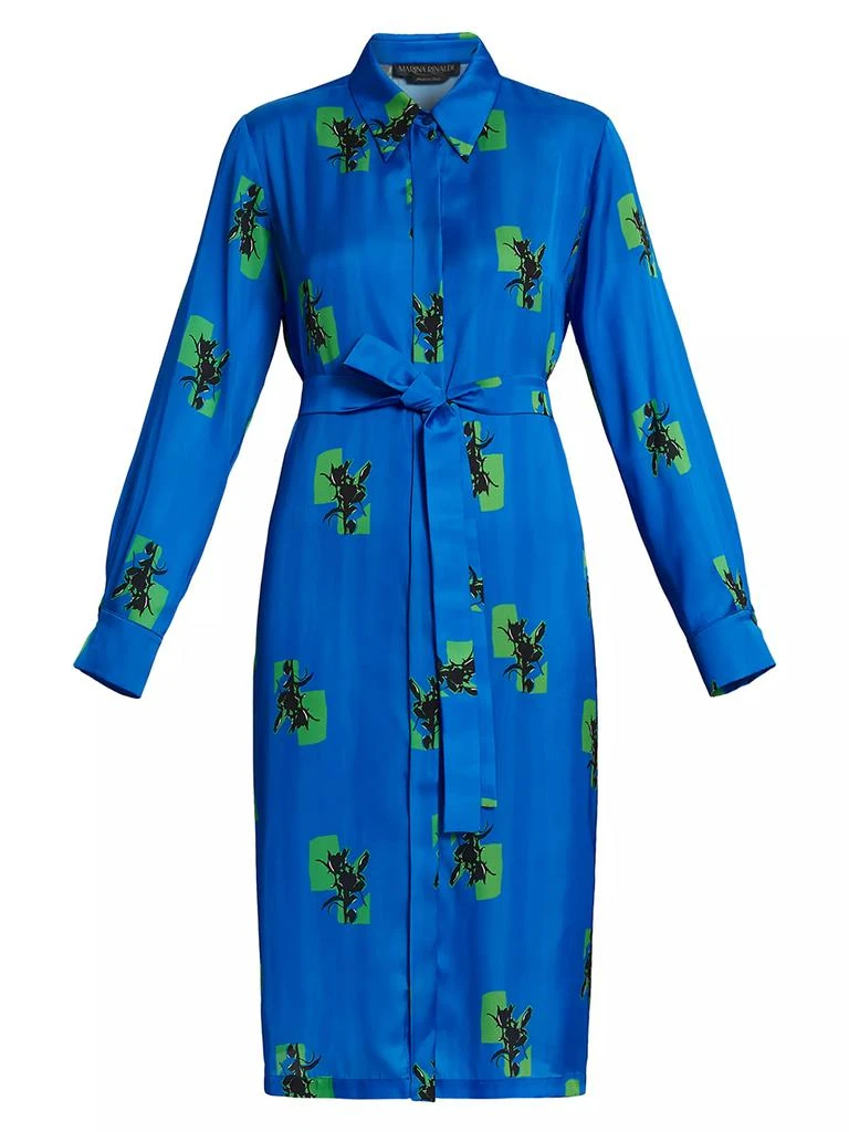 Marina Rinaldi Plus Dravenna Printed Satin Shirtdress 1