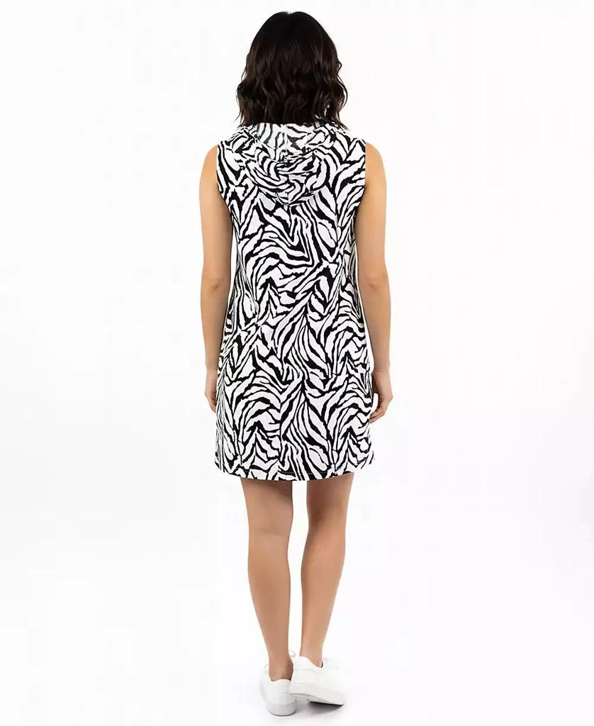 J Valdi Women's Sleeveless V-Neck Hooded Swim Tunic 3