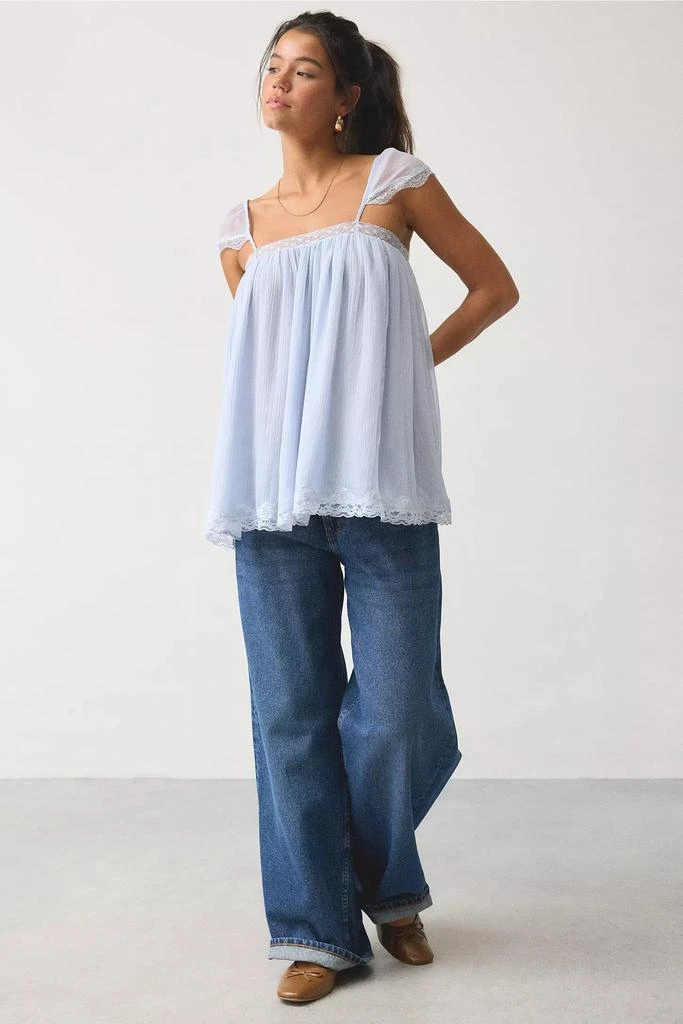 Kimchi Blue Kimchi Blue Sabrina Semi-Sheer Chiffon Babydoll Tunic Top 4