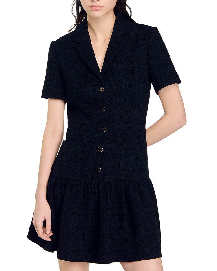 Sandro Raphaelle Tweed Mini Dress