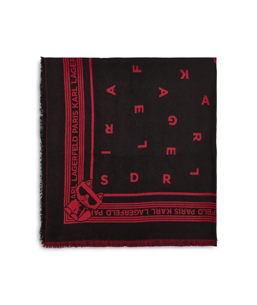 Karl Lagerfeld Paris ROCK N ROLL KARL SQUARE SCARF 3