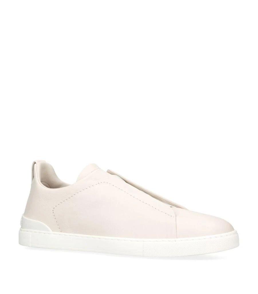 Zegna Leather Triple Stitch Sneakers 3