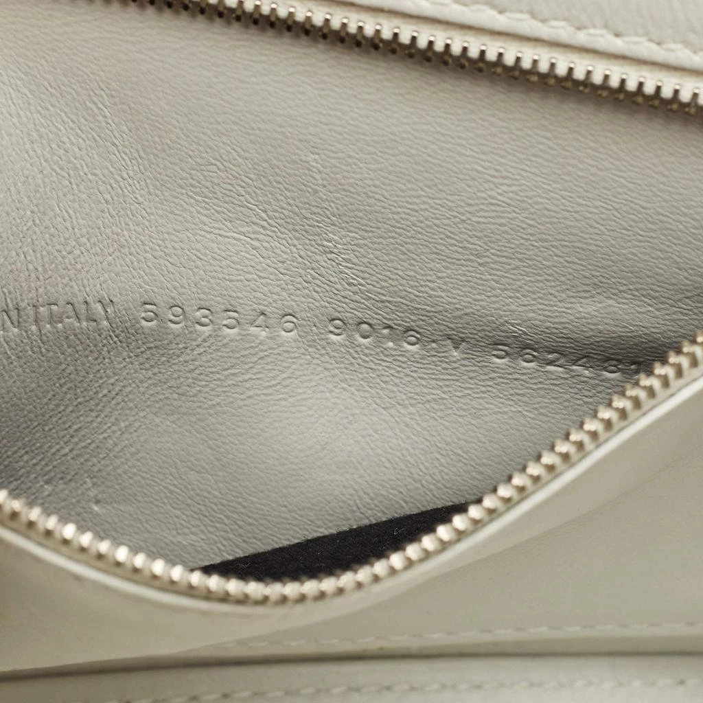 Balenciaga Balenciaga White Croc Embossed Leather Small Hourglass Top Handle Bag 10