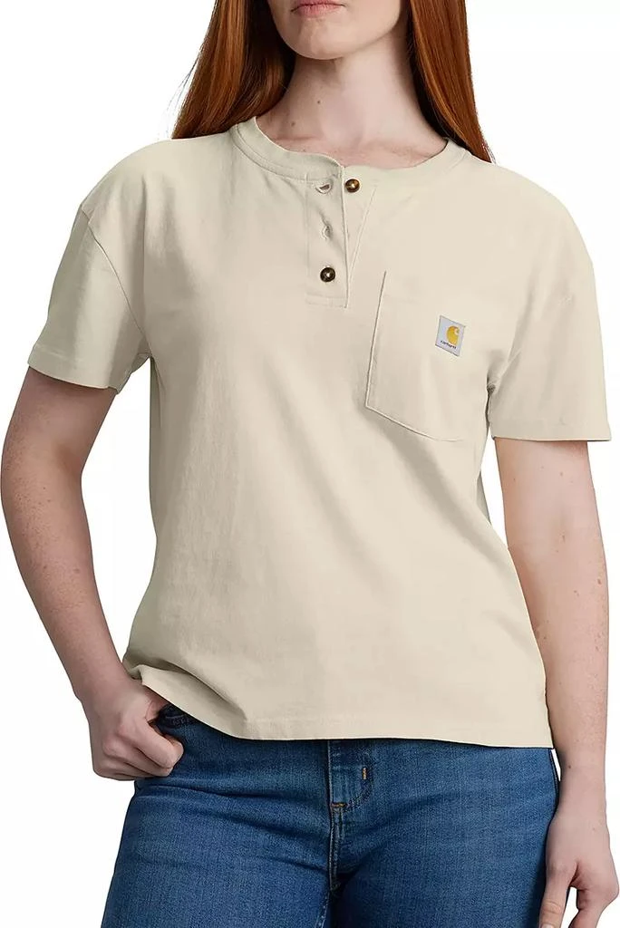 Carhartt Carhartt Women
s Loose Fit Heavyweight Henley Short Sleeve Tee