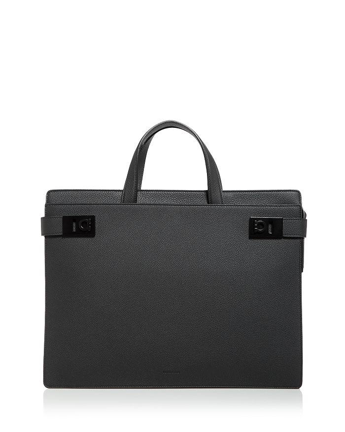 Salvatore Ferragamo Men's Gancini Leather Briefcase