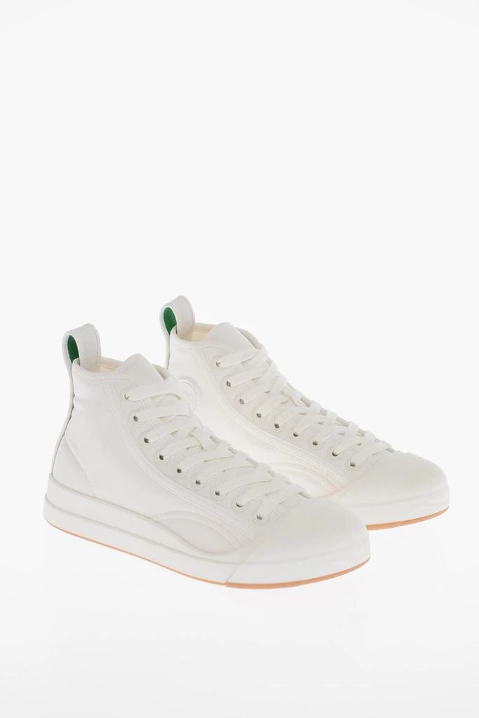Bottega Veneta Bottega Veneta Canvas VULCAN High-Top Sneakers with Rubberized Toe 1