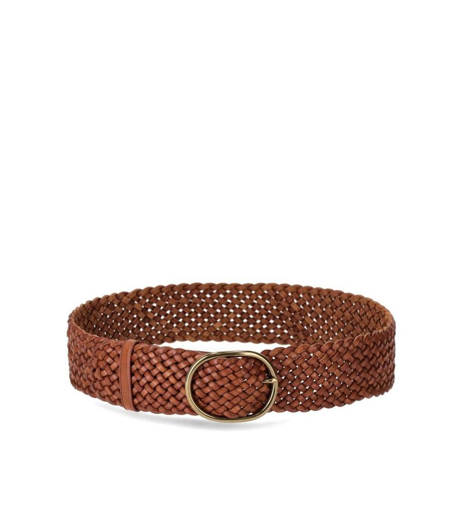 DRAGON DIFFUSION Dragon Diffusion Tan Leather Woven Belt