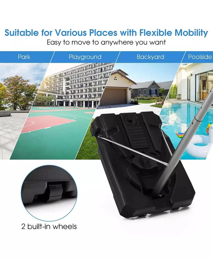 SUGIFT Basketball Hoop with 5.4-6.6FT Adjustable Height and 50 Inch Backboard-Black 7