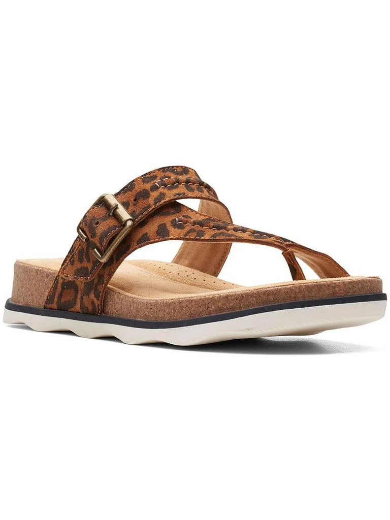 Clarks Brynn Madi Womens Buckle Cushioned Footbed Slide Sandals 6