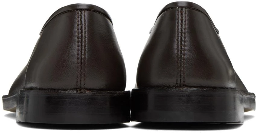 Lemaire Brown Flat Piped Slippers 2