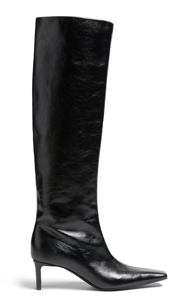 Khaite Khaite - Ona Leather Knee Boots - Black - IT 38 - Moda Operandi 1