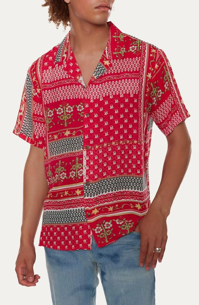 Raga Floral Short Sleeve Button-Up Shirt 1