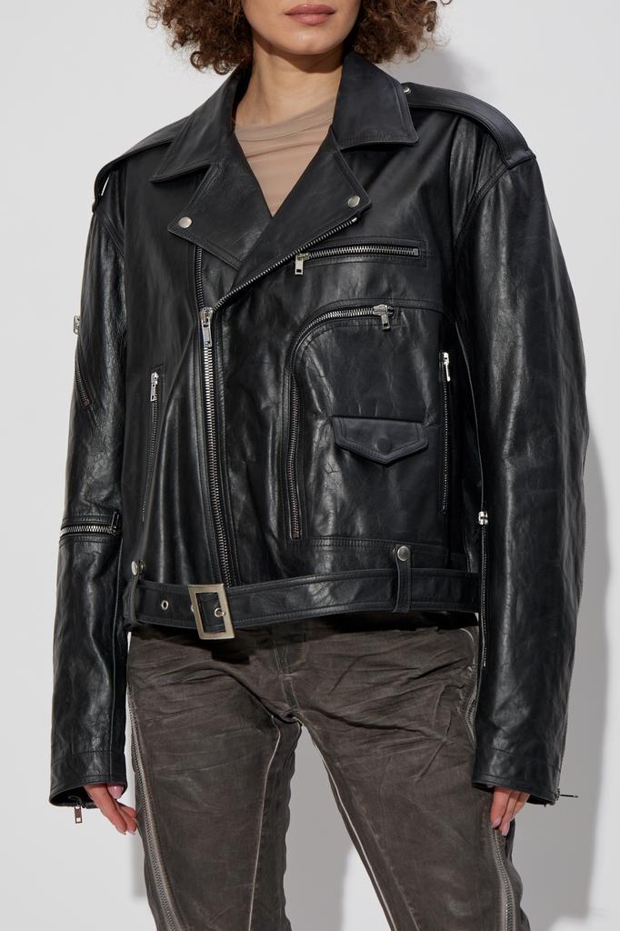 Rick Owens Leather jacket Cropped Jumbo Bauhaus Stooges - Jackets