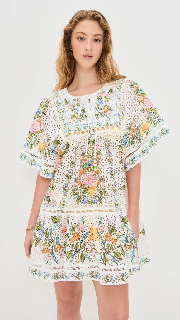 Farm Rio Sweet Bloom Bouquet Short Cover Up 6