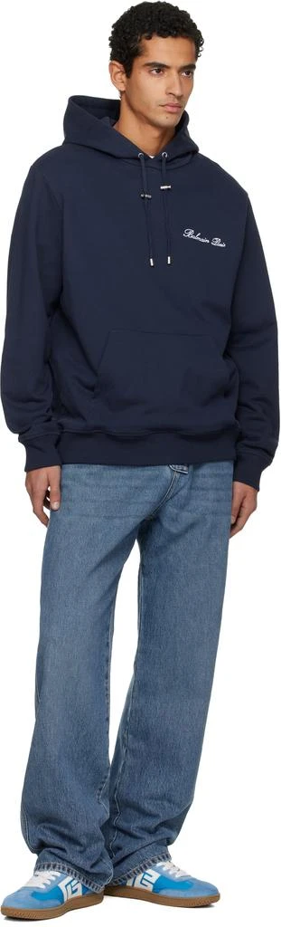 Balmain Navy 
Balmain
 Signature Hoodie 4