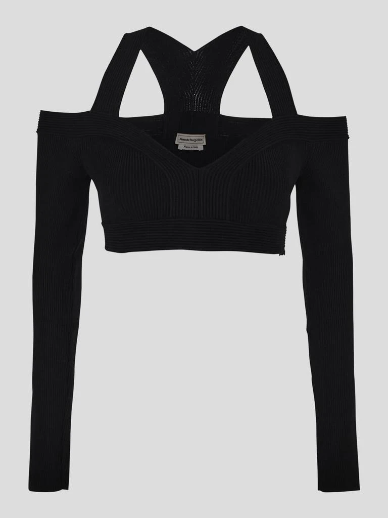Alexander McQueen Alexander McQueen Cut-Out Detailed Cropped Top 1