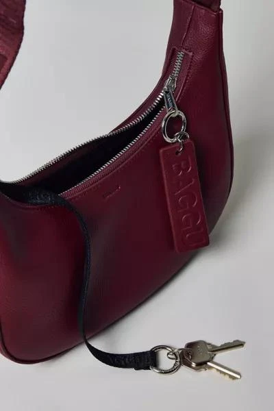 Baggu BAGGU Small Recycled Leather Crescent Bag 4