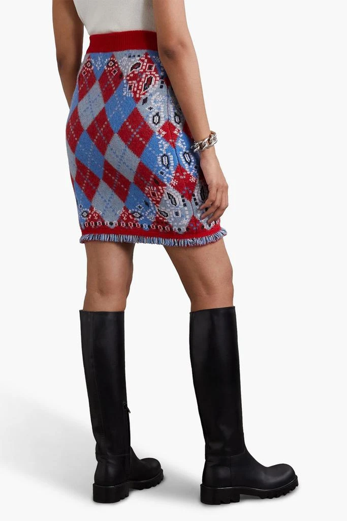 ALANUI Bandana fringed jacquard-knit mini skirt 3