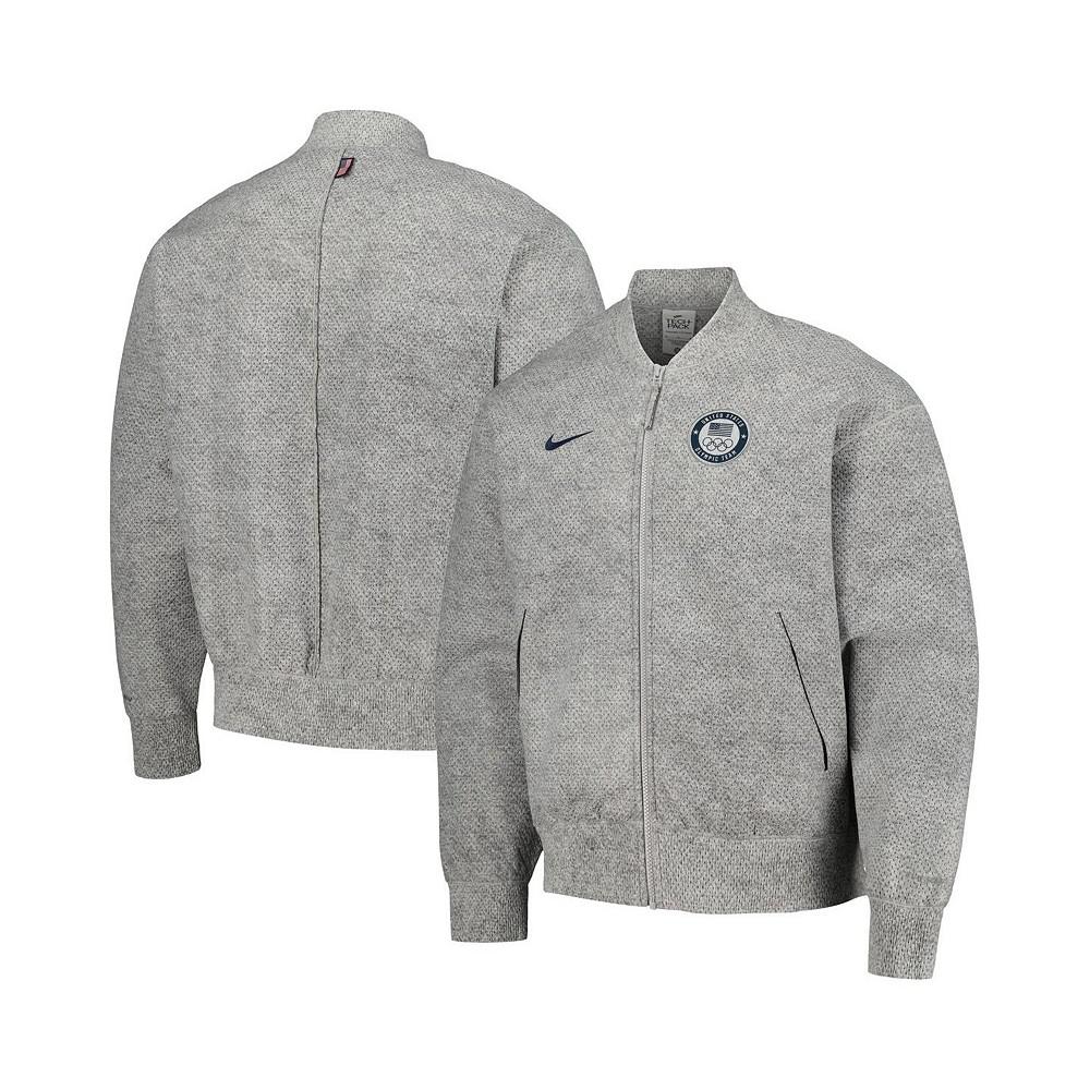 Nike Men's Gray Team USA 2024 Summer Olympics Media Day Look Full-Zip Jacket