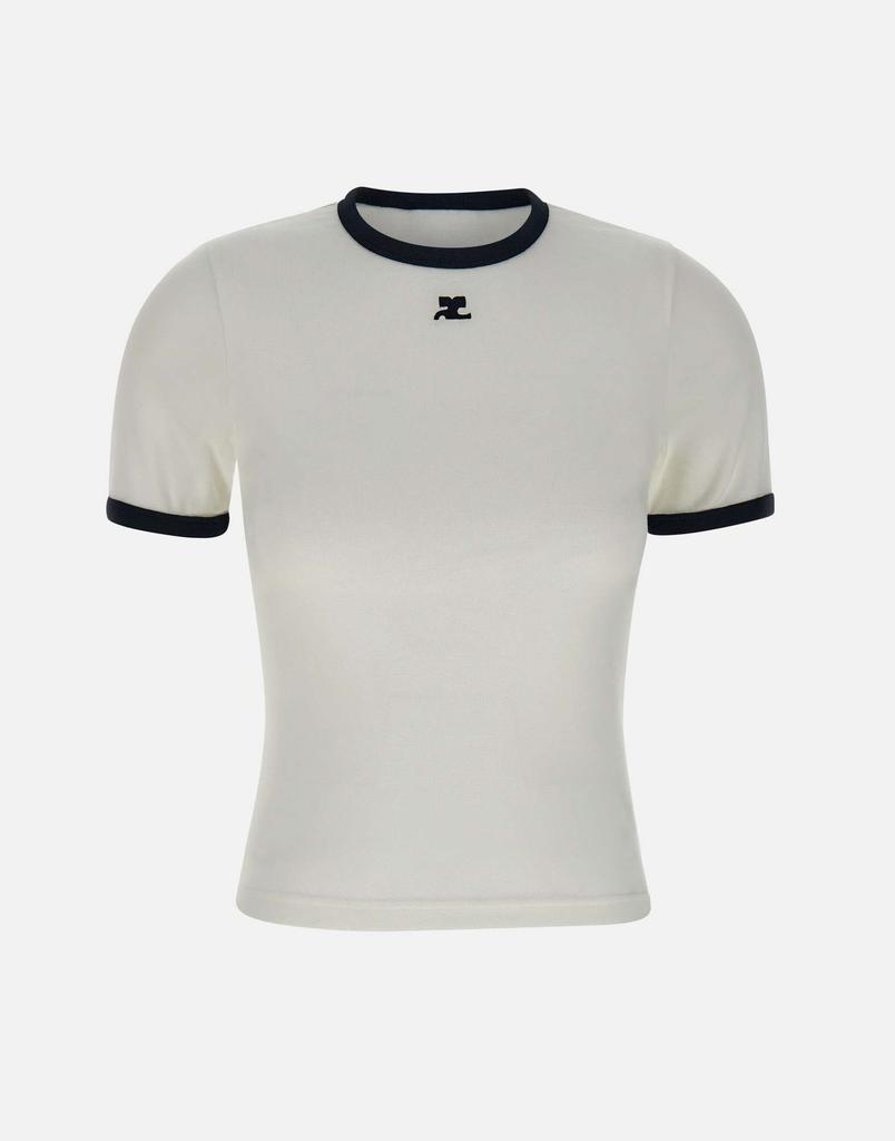 courreges "Signature contrast t-shirt"