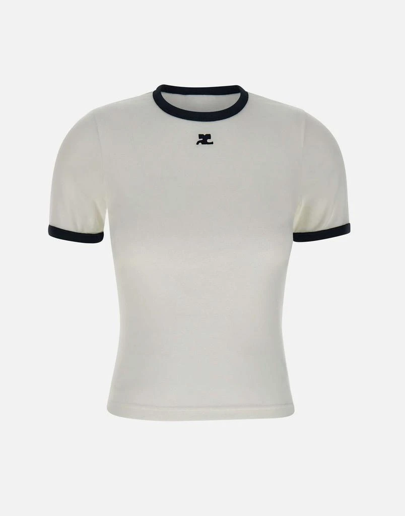 courreges "Signature contrast t-shirt" 1