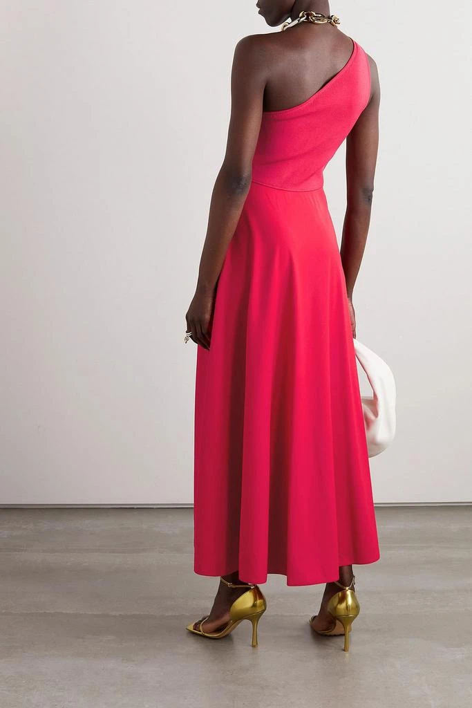 Ralph Lauren One-shoulder stretch-knit and crepe maxi dress 3
