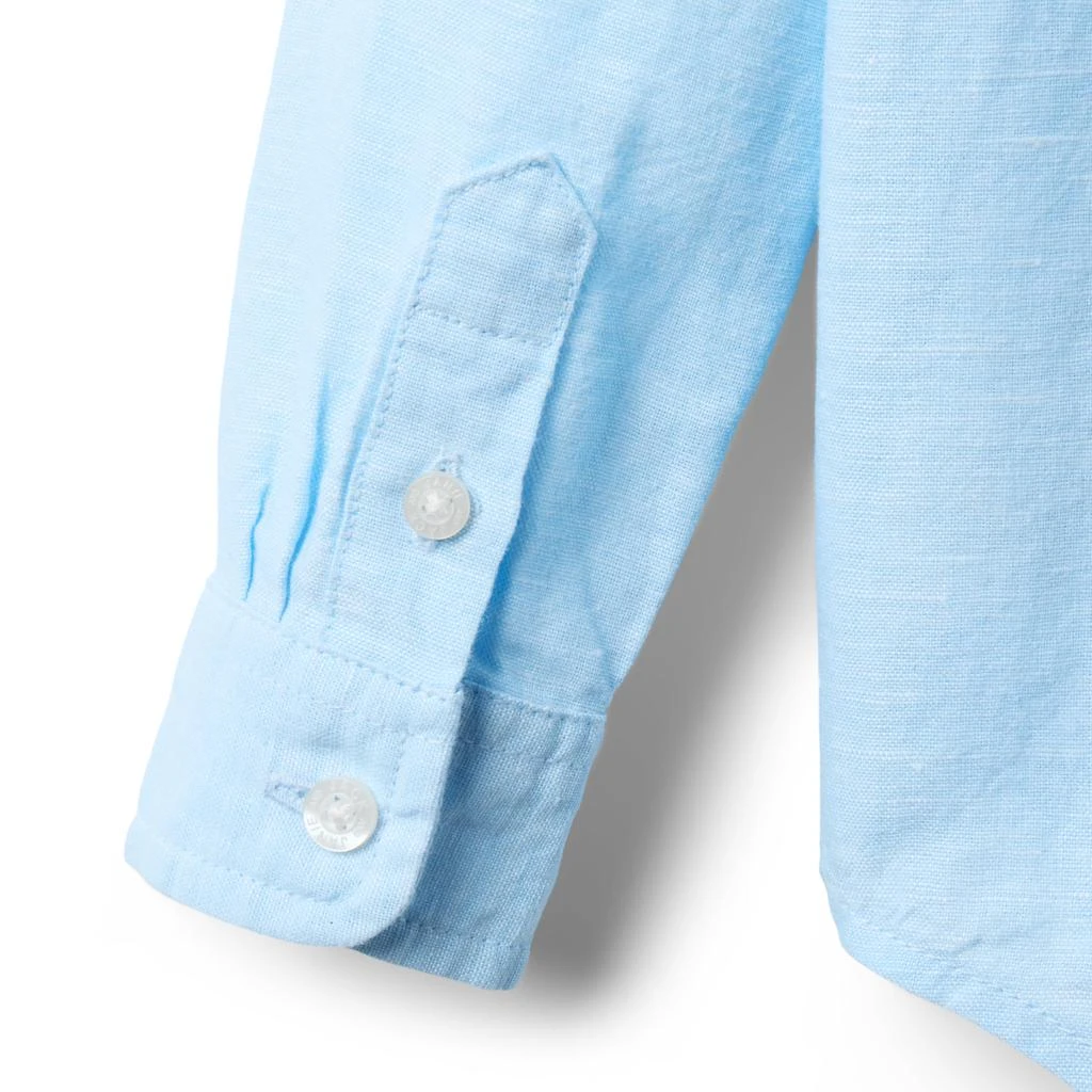 Janie and Jack Linen Roll-Up Shirt (Toddler/Little Kid/Big Kid) 3