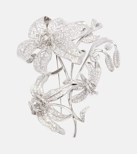 Gucci Floral crystal-embellished brooch