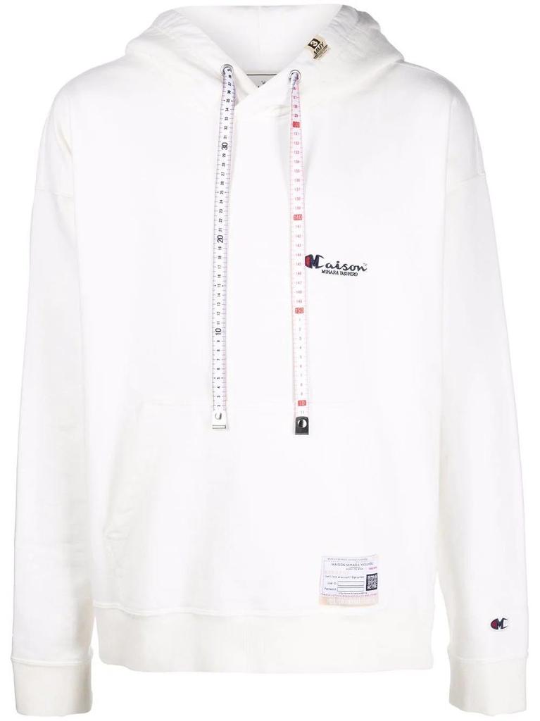 NA Logo print white Hoodie