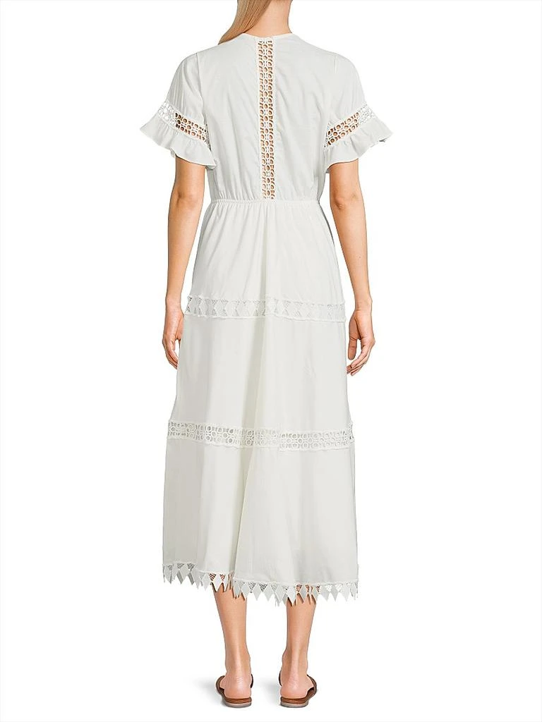 Peixoto Ora Tiered Cotton Midi-Dress - White