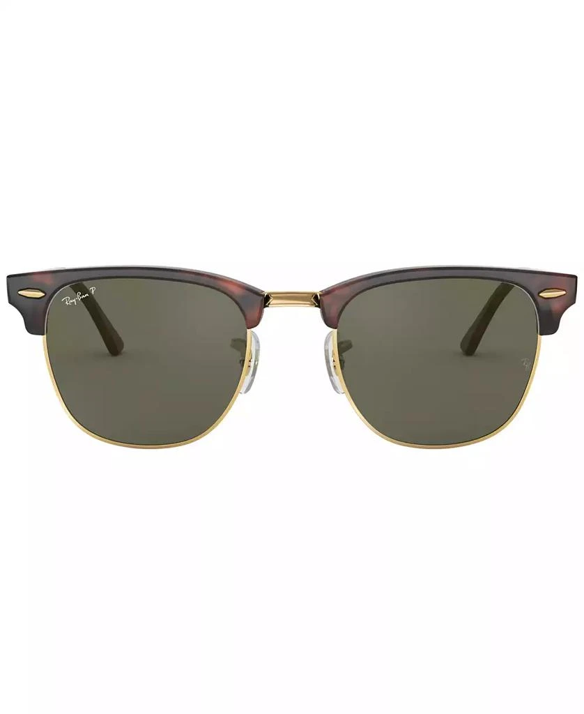 Ray-Ban Unisex Polarized Low Bridge Fit Sunglasses, RB3016F CLUBMASTER CLASSIC 55 3