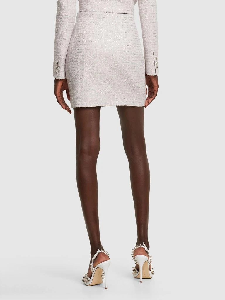 Alessandra Rich Sequined Tweed Mini Skirt 2