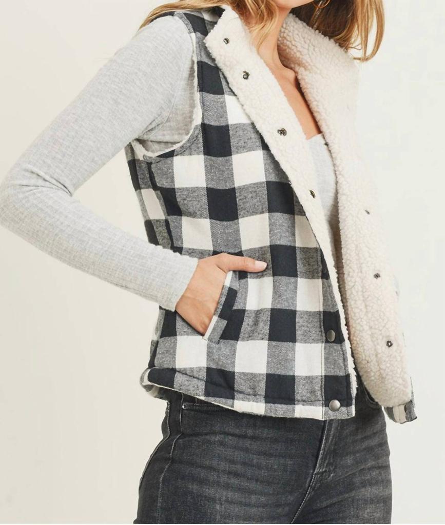 RISEN Risen - Buffalo Plaid Trucker Vest