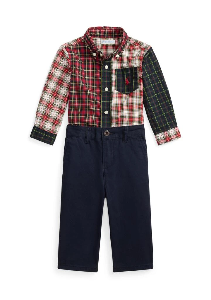 Ralph Lauren Baby Boys Polo Bear Jersey Tee & Fleece Pant Set