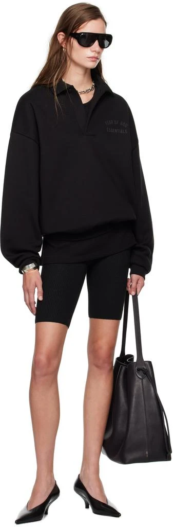 Essentials Black Single-Button Polo 5