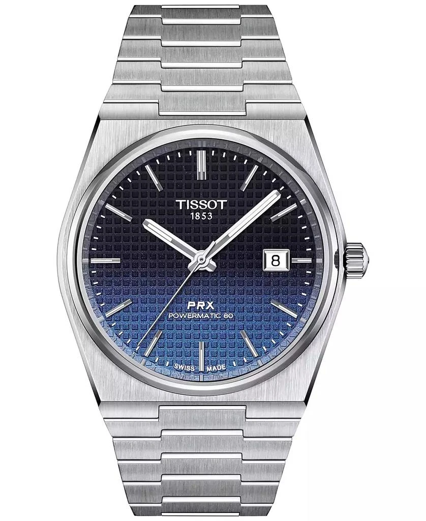 Tissot Men's Swiss Automatic PRX Powermatic 80 Stainless Steel Bracelet Watch 40mm 1