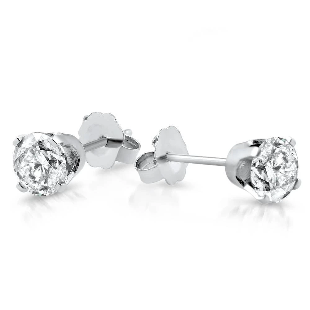 Pompeii3 1/3 ctw 14k White Gold Diamond Stud Earrings 3