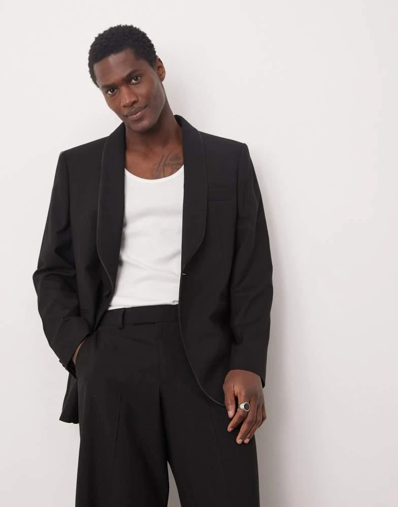 ASOS ASOS DESIGN slim shawl lapel dinner jacket in black 1