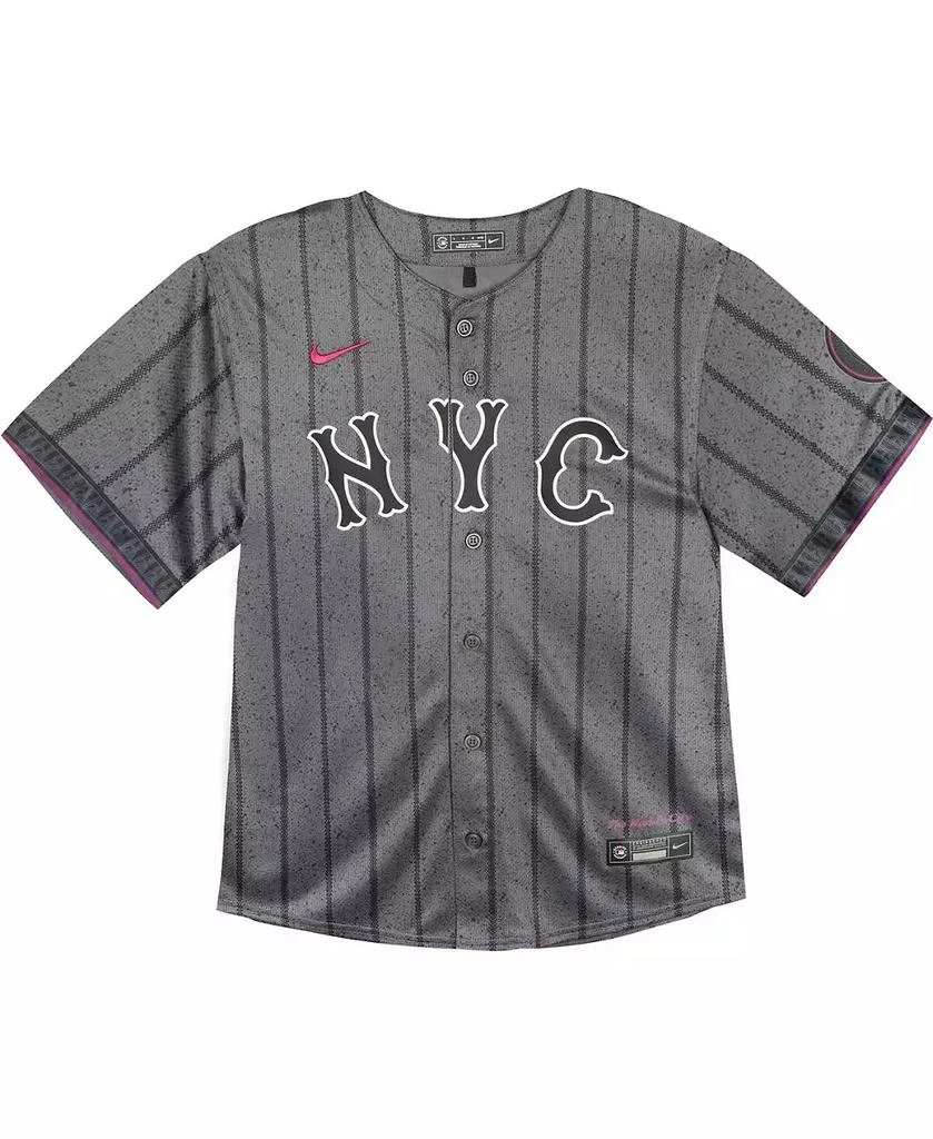 NIKE Toddler Francisco Lindor Graphite New York Mets 2024 City Connect Limited Player Jersey 3