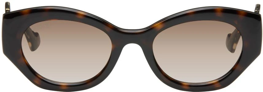 NEW GUCCI SUNGLASSES, AUTHENTIC BROWN GEOMETRIC GUCCI EYEWEAR Gucci Brown Geometric Ladies Sunglasses GG0956S 007 54  main image 3