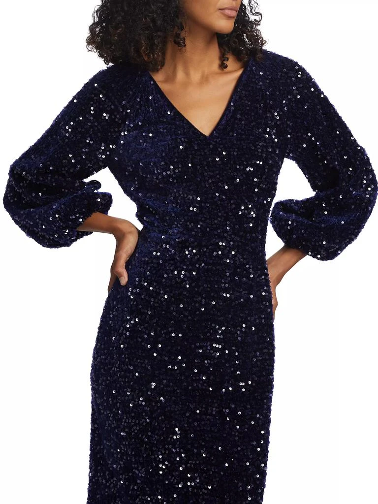 Tahari The Robin Sequined Midi-Dress 6