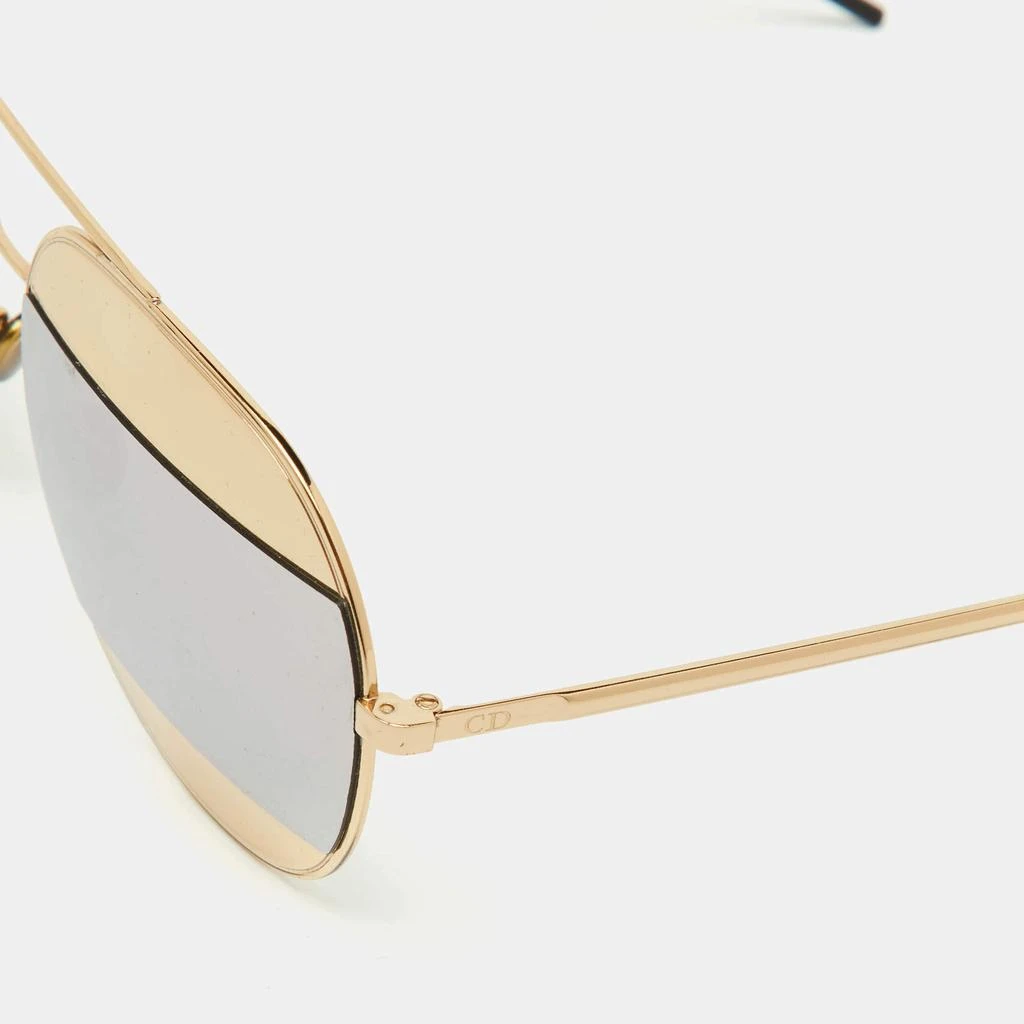 Dior Gold/Silver Mirrored DiorSplit1 Aviator Sunglasses DIOR Split 1 Gold & Grey Aviator Mirrored Gold Sunglasses  main image 4