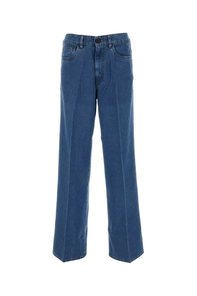 Miu Miu Miu Miu Logo-Embroidered Straight-Leg Denim Jeans 1