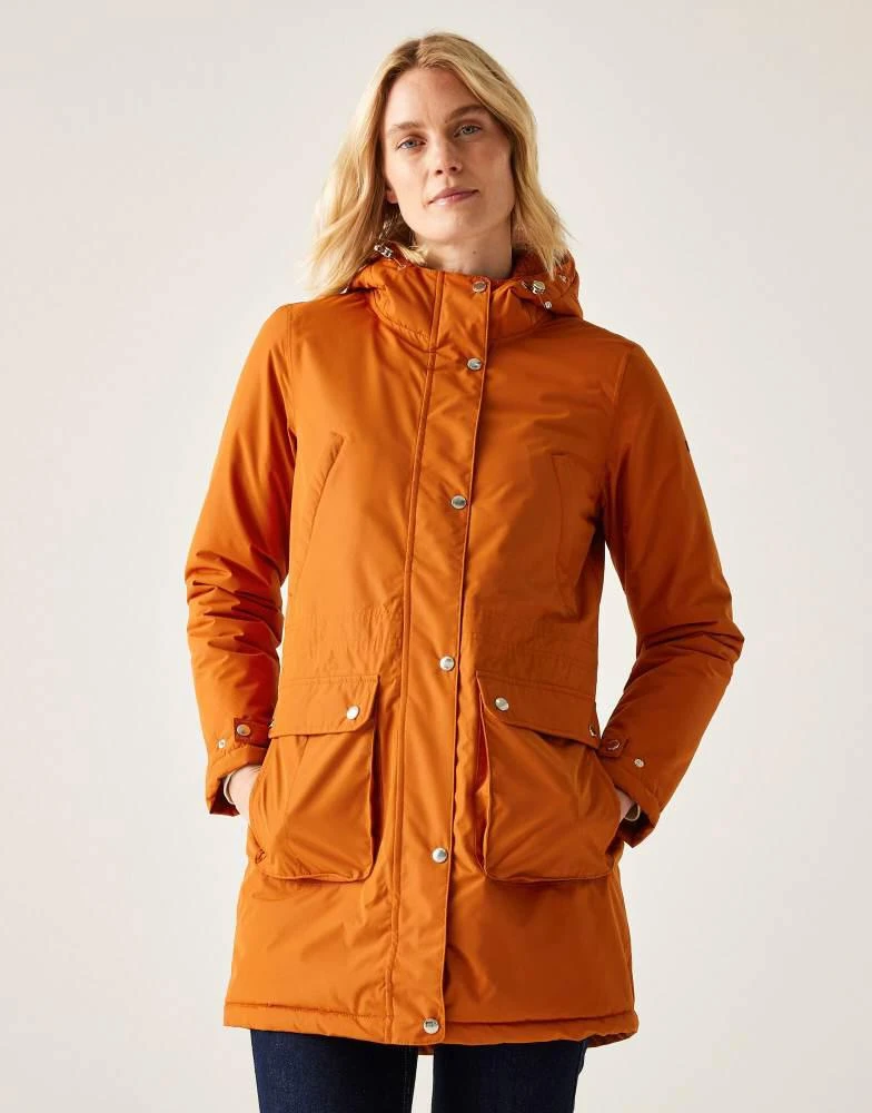 Regatta Regatta Women's Voltera Waterproof Rainwear Heated Jacket in Orange 1