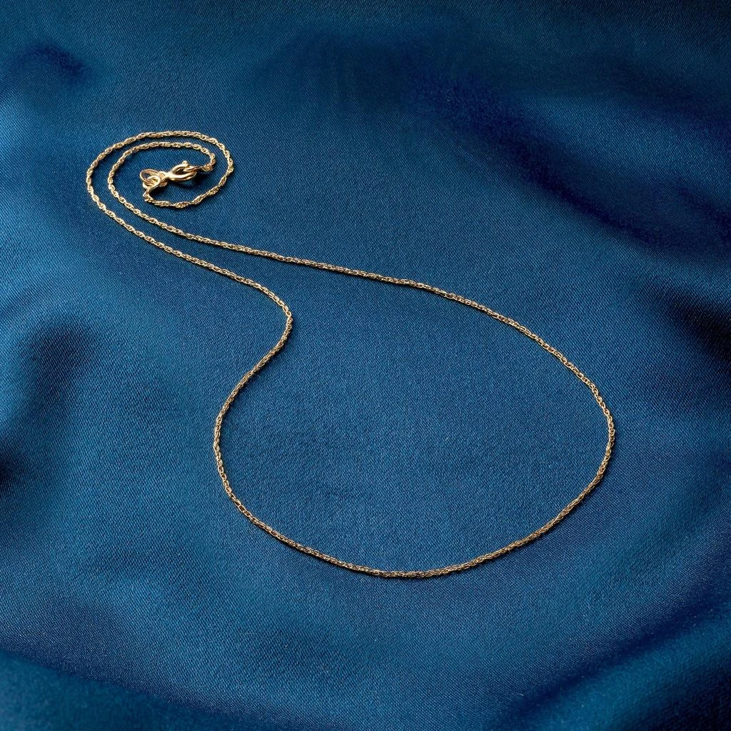 Ross-Simons Italian 1mm 14kt Yellow Gold Rope Chain Necklace 5
