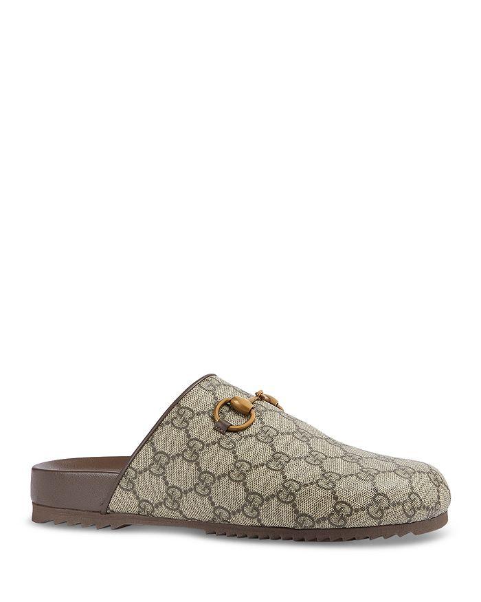 Gucci Women's GG Supreme Horsebit Slippers