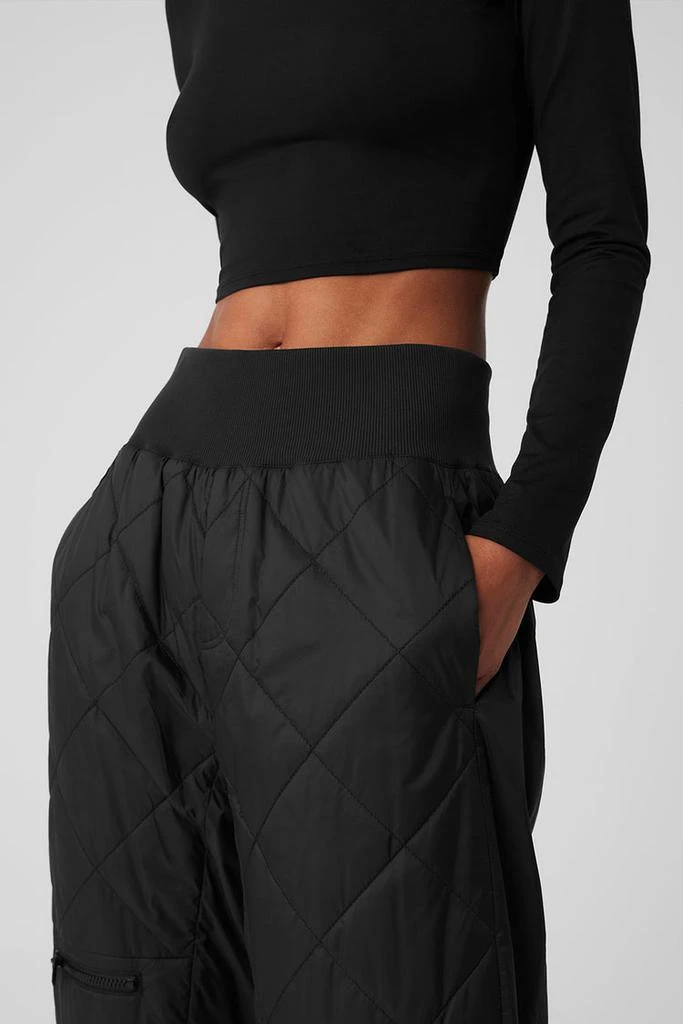 Alo High-Waist Snowrider Puffer Pant - Black 4