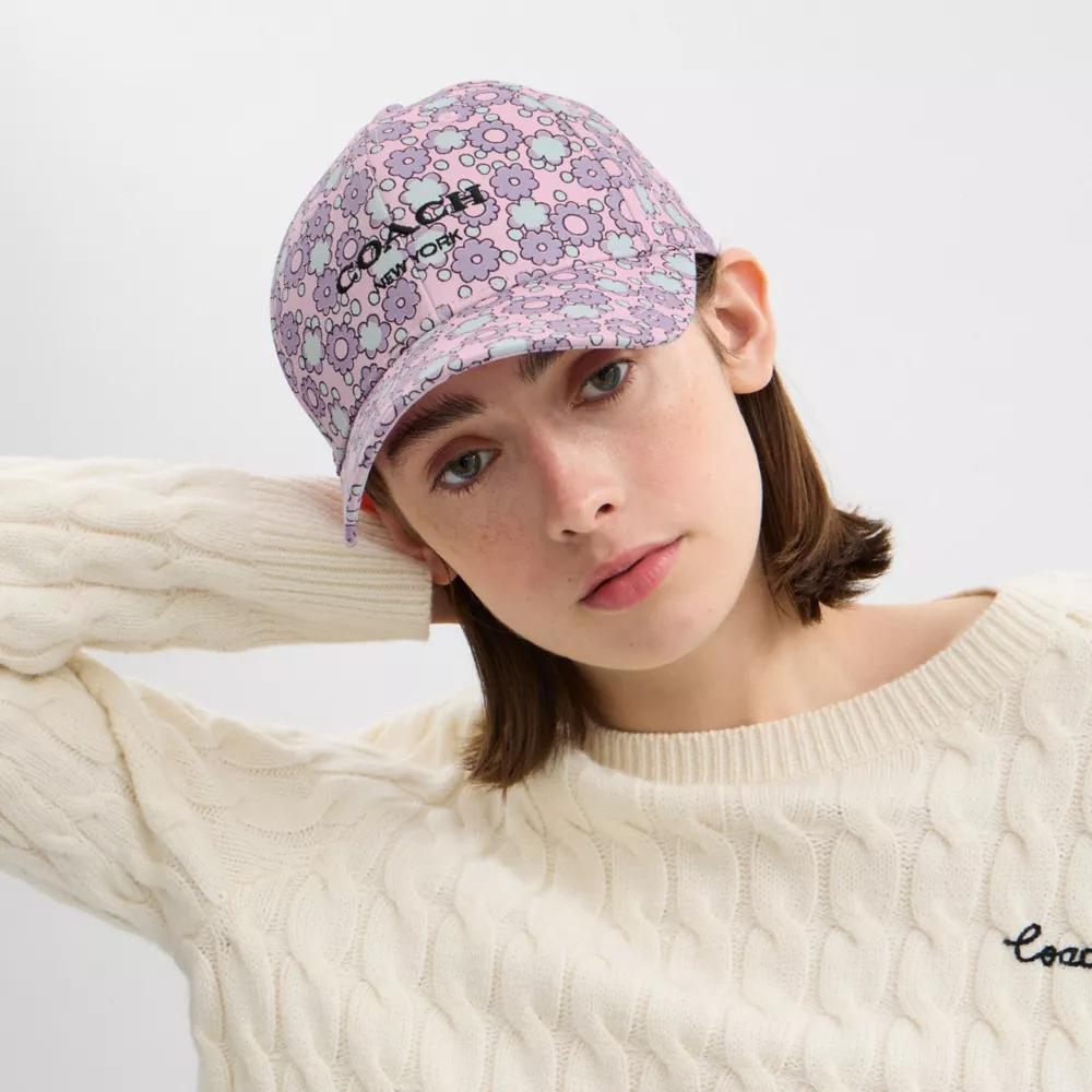 Coach Floral Print Baseball Hat